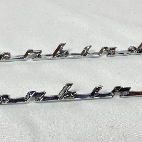 Ford Thunderbird Script Emblem Lot of 2 Tbird Fender Door 14" Long 1958 - 1962 - Picture 4 of 10